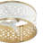 Avec 18 in. 1-Light Champagne Bronze White Metal Global Pendant