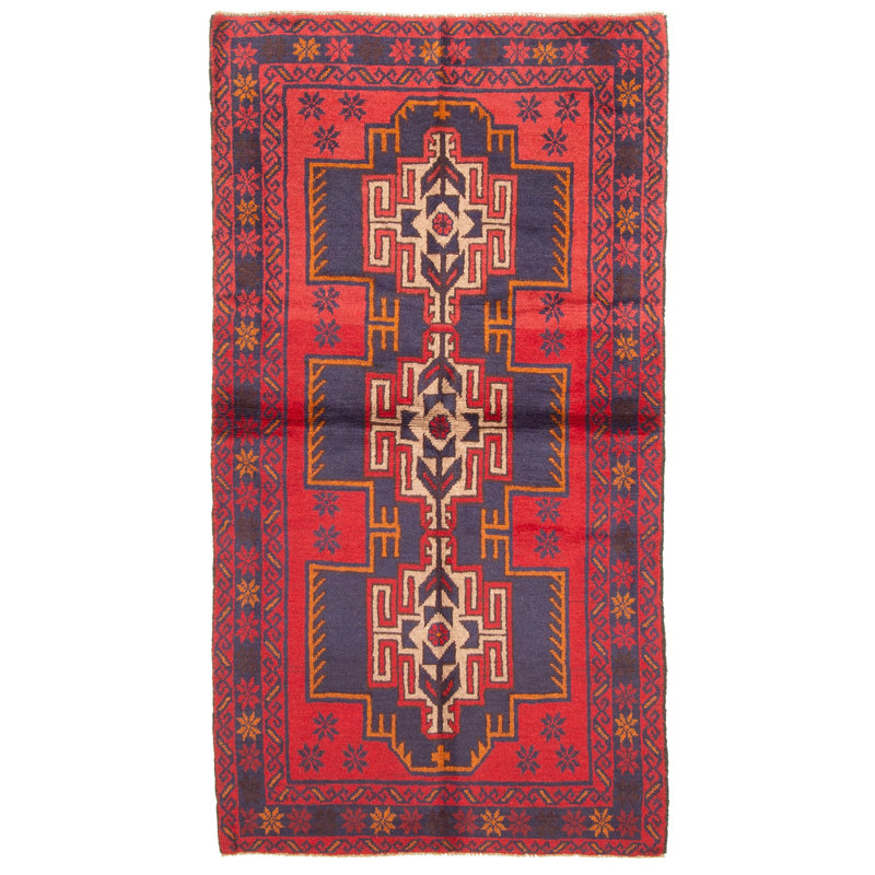 Rizbaft Red Rug 3'5" x 6'2"