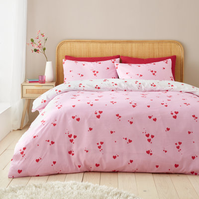 Seersucker Heart Duvet Cover Set