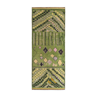 Moroccan Hand Knotted Area Rug