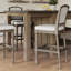 Tabouret de bar 31 po à hauteur patinée avec siège et dossier rembourrés, 1 pièce-1684850920-1684850921