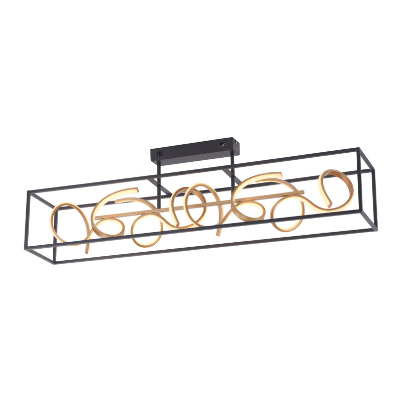 Portslade 4 - Light Black LED Geometric Pendant