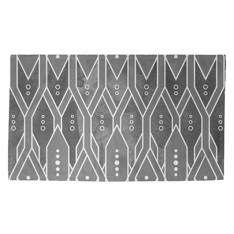 Tapis noir motif treillis Mcguigan, Rectangle 2 pi x 3 pi