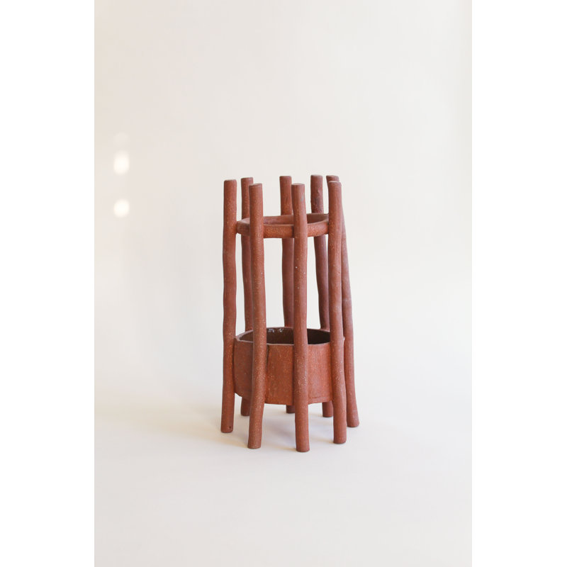 Coil Handmade Red Clay Table Vase