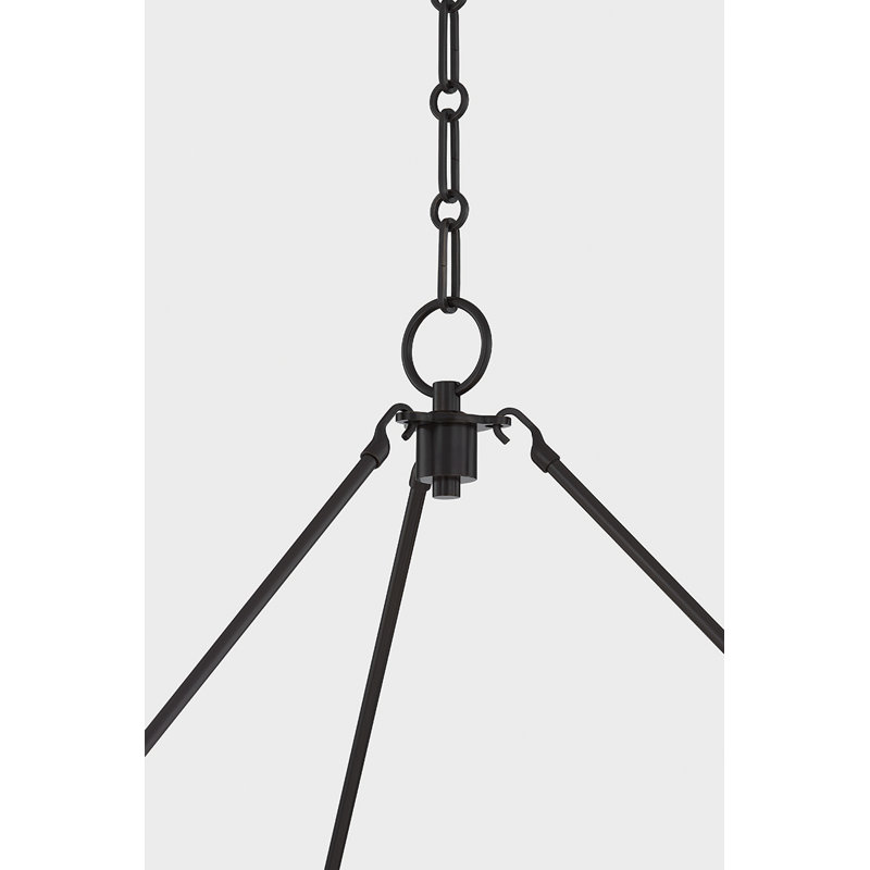 Howard Chandelier by Mark D. Sikes, 26" H x 50" W x 50" D, Black, 9 Lights