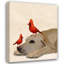 Art sur toile tendue «Lark Manor ™ Fab Funky Gallery»: Labrador avec oiseaux rouges-880376666