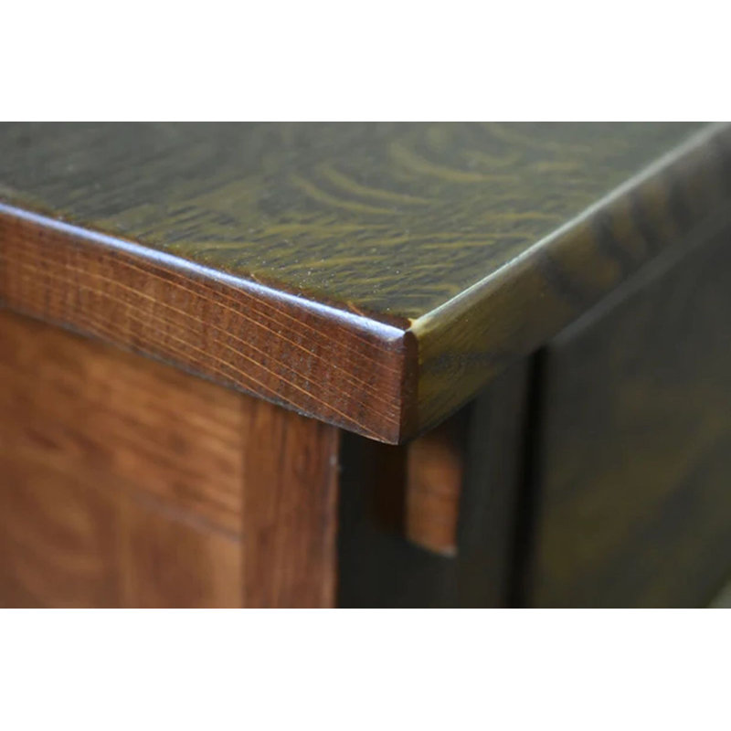 Table de chevet en bois massif Vergie, Noyer