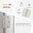 Interior Double Door Slabs with Matching Frame - 3-Panel White MDF Interior Doors for Balanced Mode-114377114