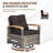 2-Person Patio Swivel Rocker Chairs with Side Table