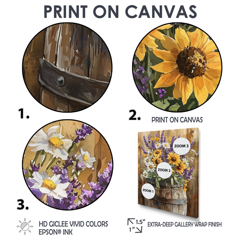 Dorrine - impressions sur toile florales, Argent argent, H 32 po x l 24 po, Impression encadrée flottante