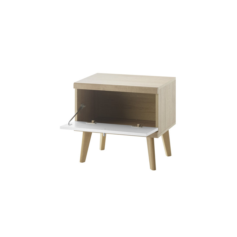 Zapata 54cm W Manufactured Wood Bedside Table