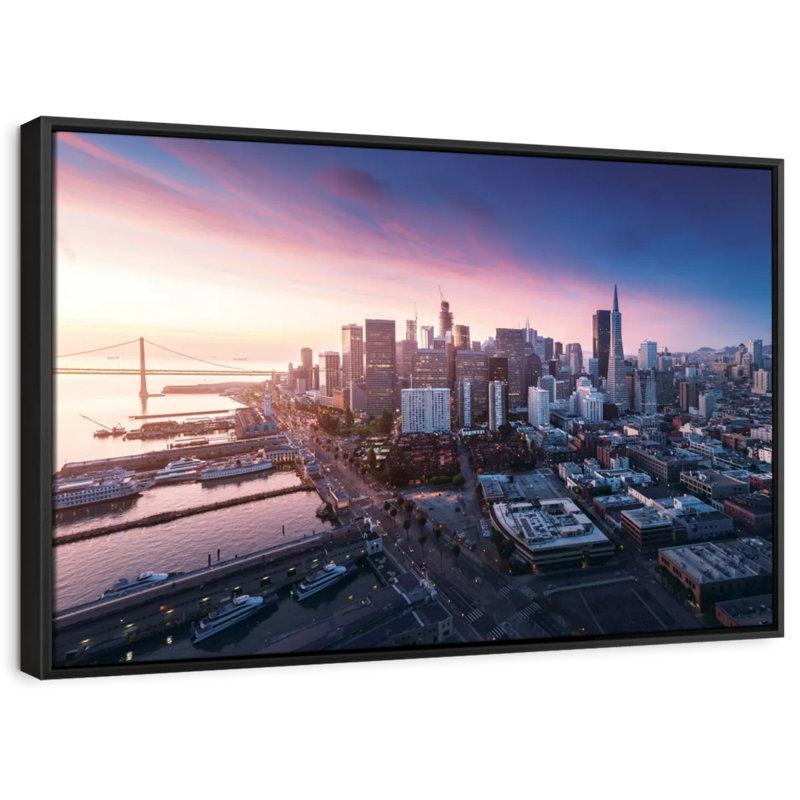 " San Francisco Sunrise Canvas Print ", 9" H x 13" W
