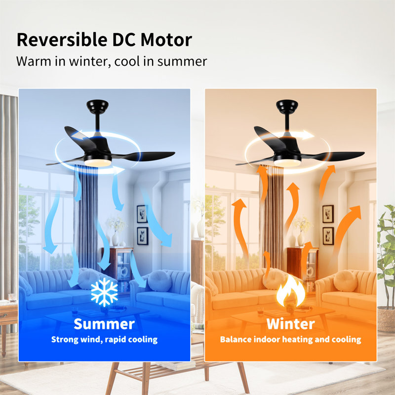 Ventilateur de plafond intelligent 42 "avec lumières
