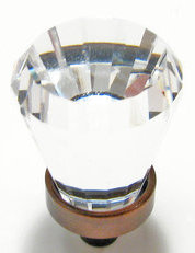 Poignée conique de diamètre 3/4 po Swarovski Crystal Collection, Bronze huilé et brossé