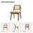 Amadou 19"W Modern Reversible Woven Rattan Backrest Dining Chair with Solid Wood Legs-912386679-912386665