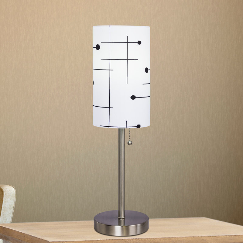 Lampe de table 20 "en acier brossé avec USB