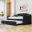 Vanner Twin Size Upholstered Daybed With Twin Size Trundle And Slats-1456233325