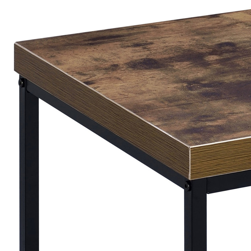 Rectangular Sled End Table, Brown