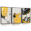 Lineal Dessin, art mural encadré en aluminium - Ensemble de 3 reproductions d'art sur toile