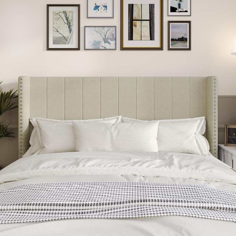 Ipswich Twin Upholstered Headboard, Beige, Twin