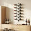 Multi-tiered, Wall Mounted Wine Bottle Rack Black-1962545696