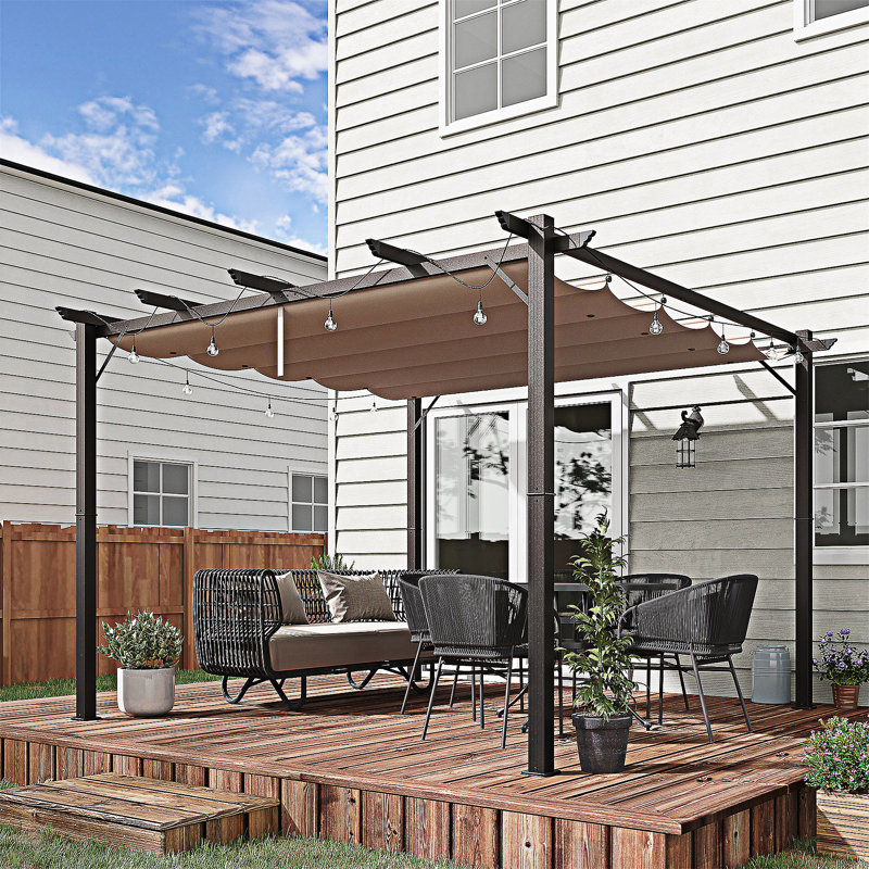 Auvent extérieur rétractable pour pergola