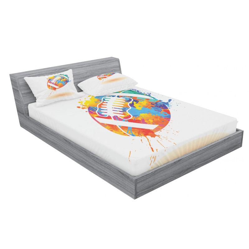 Microfiber Sheet Set, Queen Sheet Set with Fitted Sheet