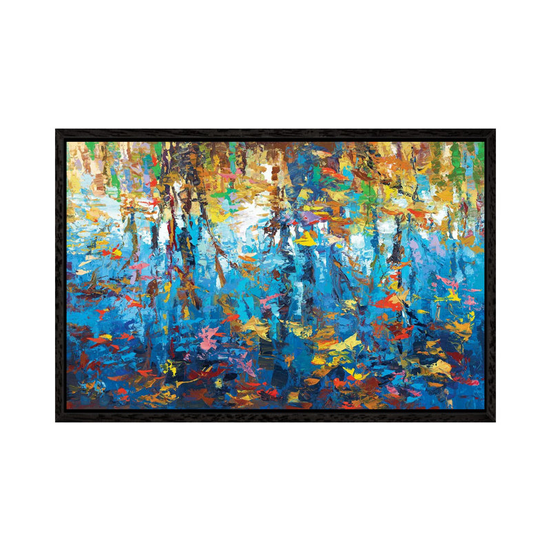 Reflections Of The Past by Leon Devenice - Painting on Canvas, Black Framed, 45.72cm H x 66.04cm W x 3.81cm D