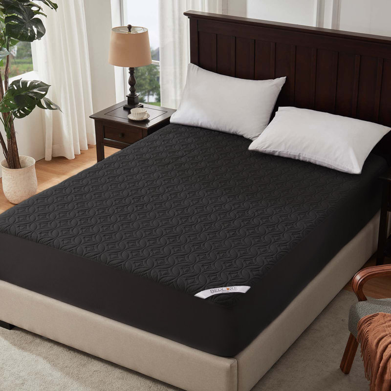 BEDLORE® Noiseless Waterproof Mattress Protector, Hypoallergenic Quilted Washable Mattress Cover, Breathable Mattress Pad with 6-18'' Deep Pocket