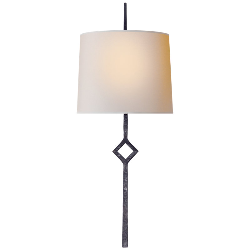 Cranston 1 - Light Wallchiere, Aged Iron, Fabric