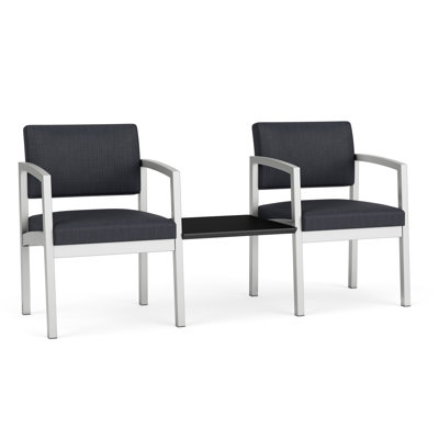 Structure tandem 2 places avec table centrale en acier Lenox