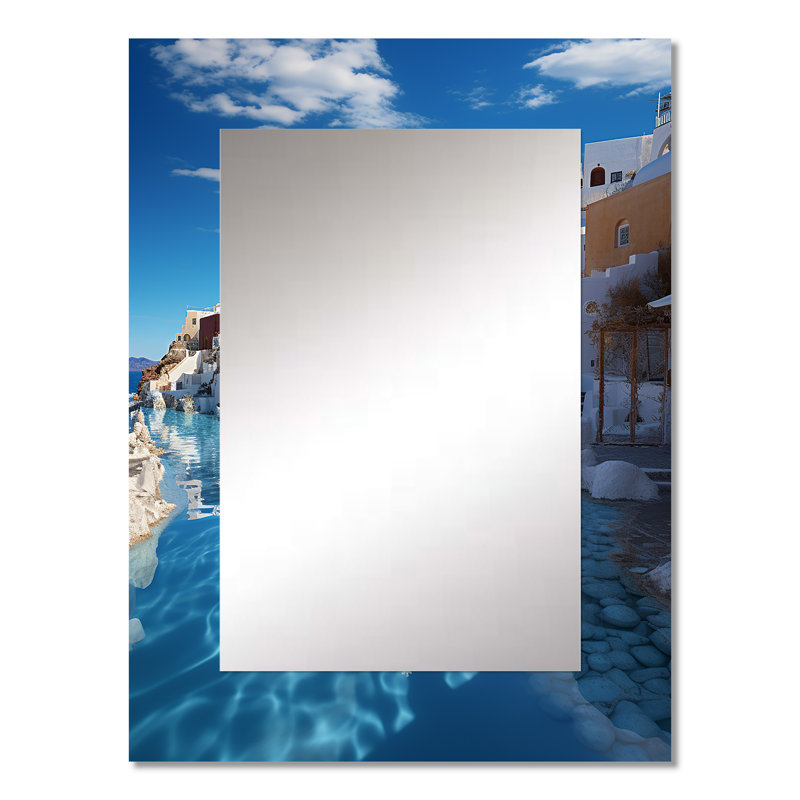 Grèce Aegean Reflections - miroir en Grèce, 32 po x 24 po
