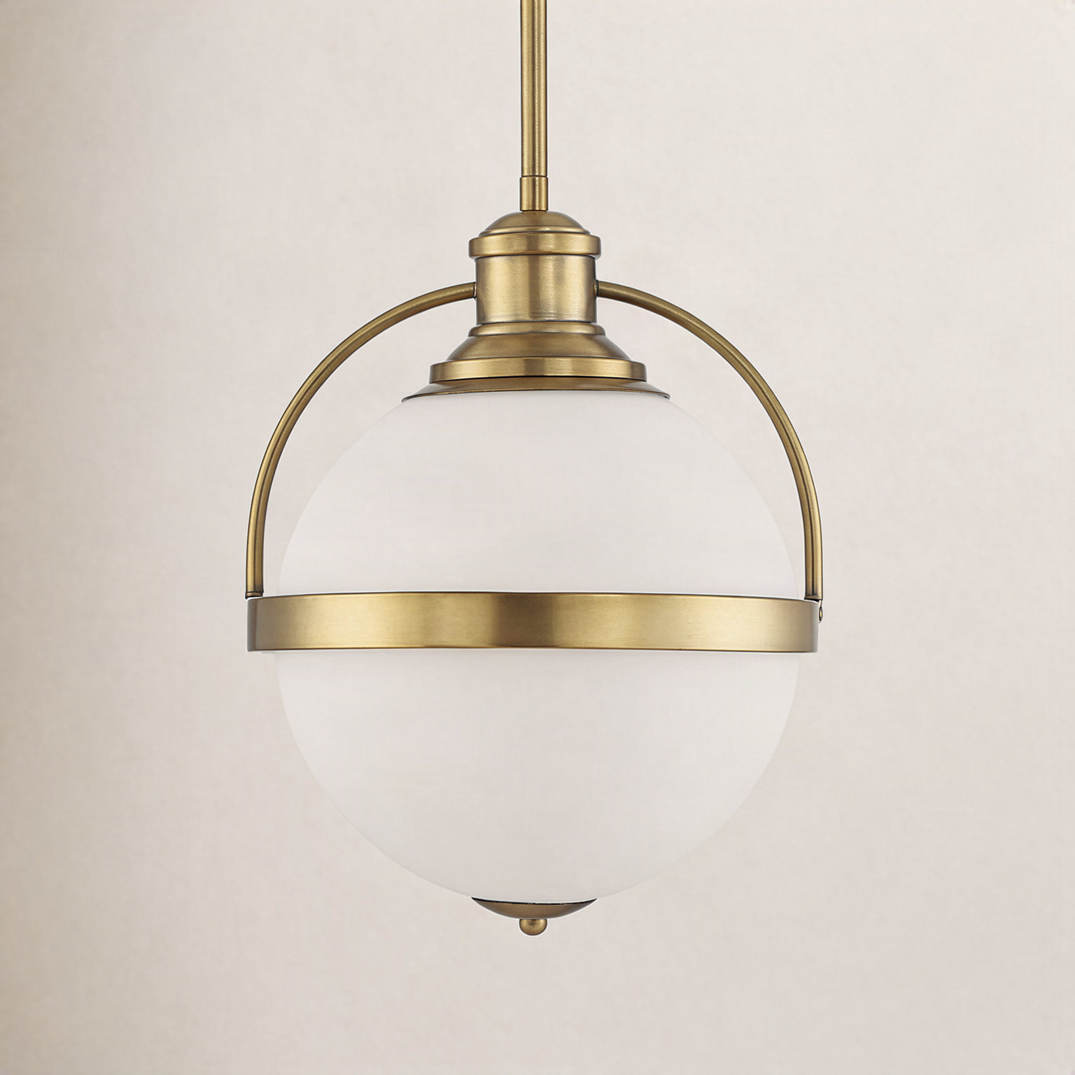 Reeves Dimmable Single Light Pendant, 11.5" H x 8.75" W x 8.75" D, Warm Brass