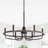  6 - Light 27 inch Dimmable Round Vintage Classic / Traditional Wagon Wheel Chandelier -2035637547