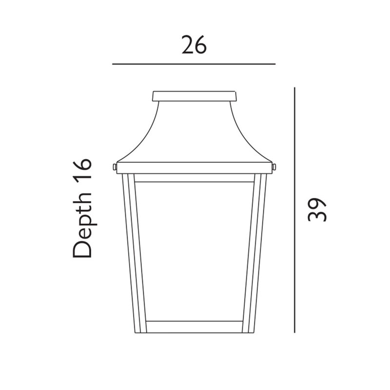 Bryden Black 42cm H Outdoor Flush Mount
