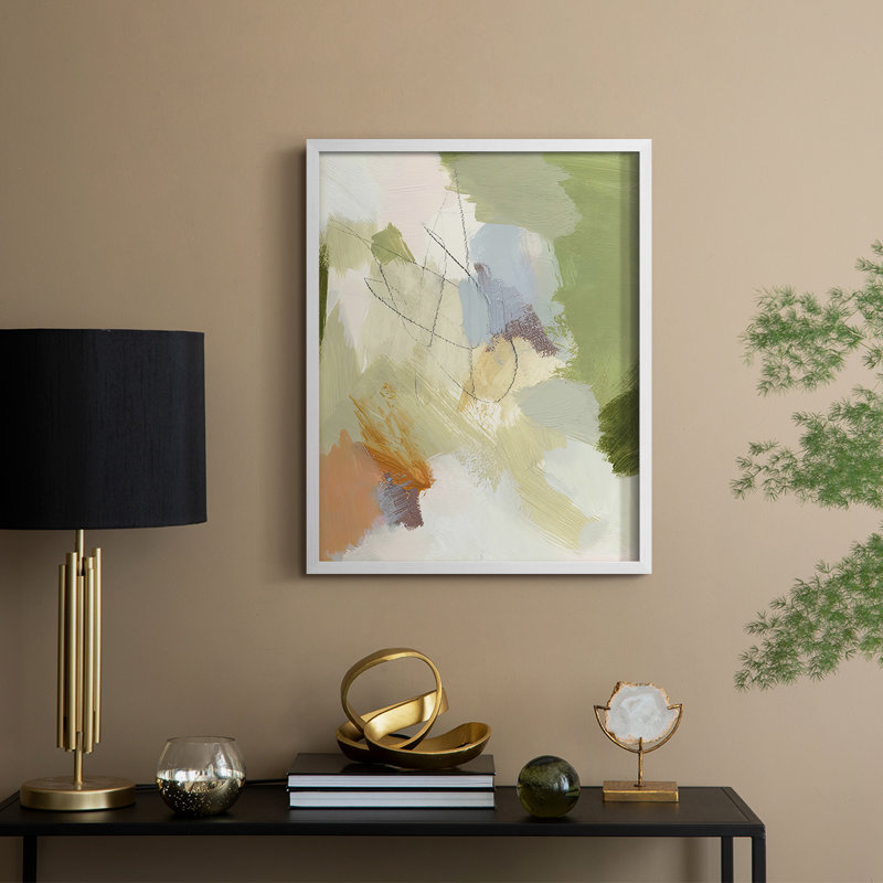 Verdure II Framed Print - Solid Wood, H 30 po x l 24 po, Blanc