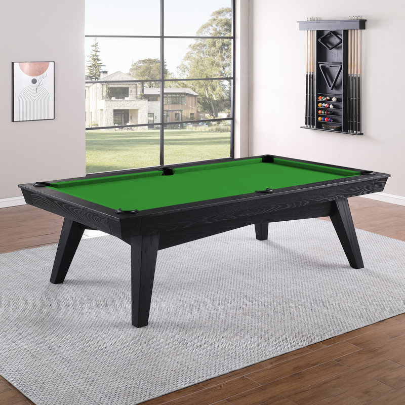 Table de billard sans ardoise ModArt, 7 pi, Vert pomme, Bois de frêne noir