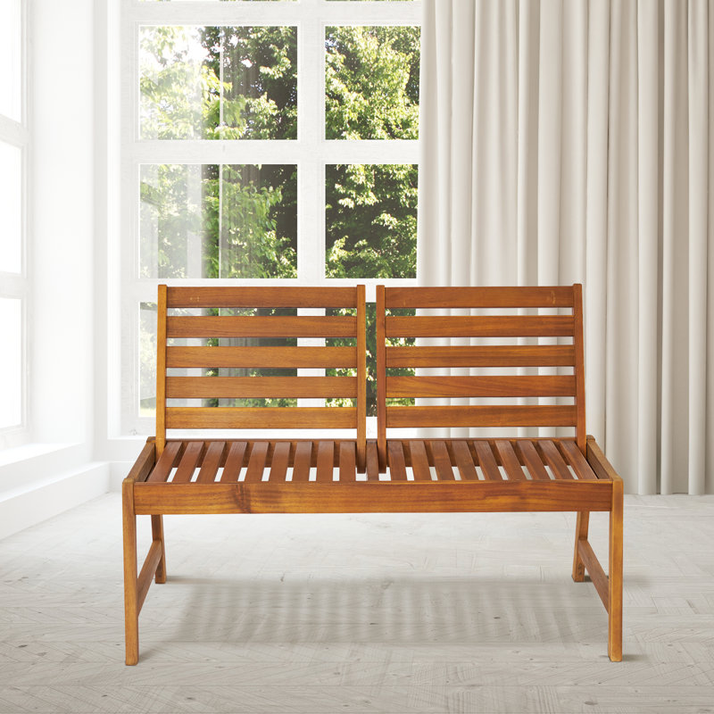 Rosettia Solid Wood Acacia Outdoor Bench