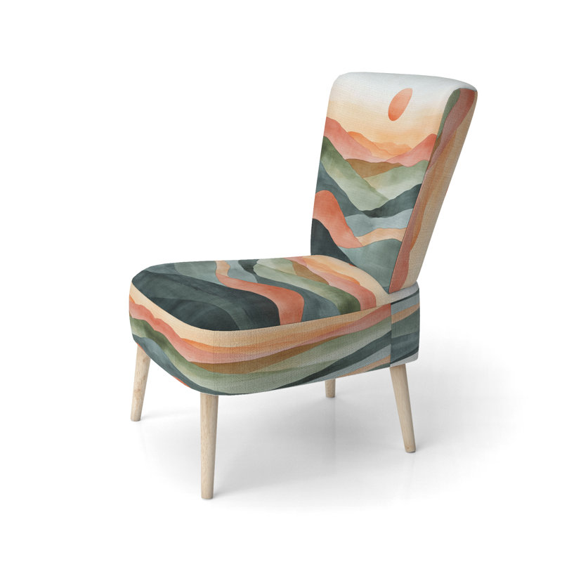 Chaise d'appoint rembourrée Desert - sauge brûlé Horizon II, Side Chair Armless
