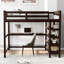 Lit mezzanine avec tablettes de rangement et bureau sous le lit-66213654-66213657