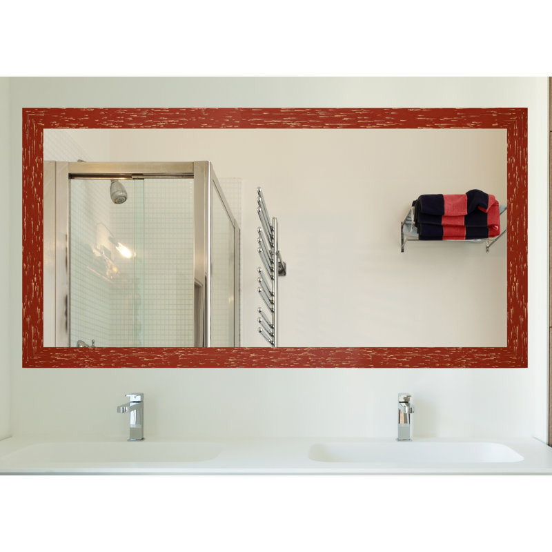 Miroir de salle de bain Hensel, Rouge brique, 31 po x 61 po