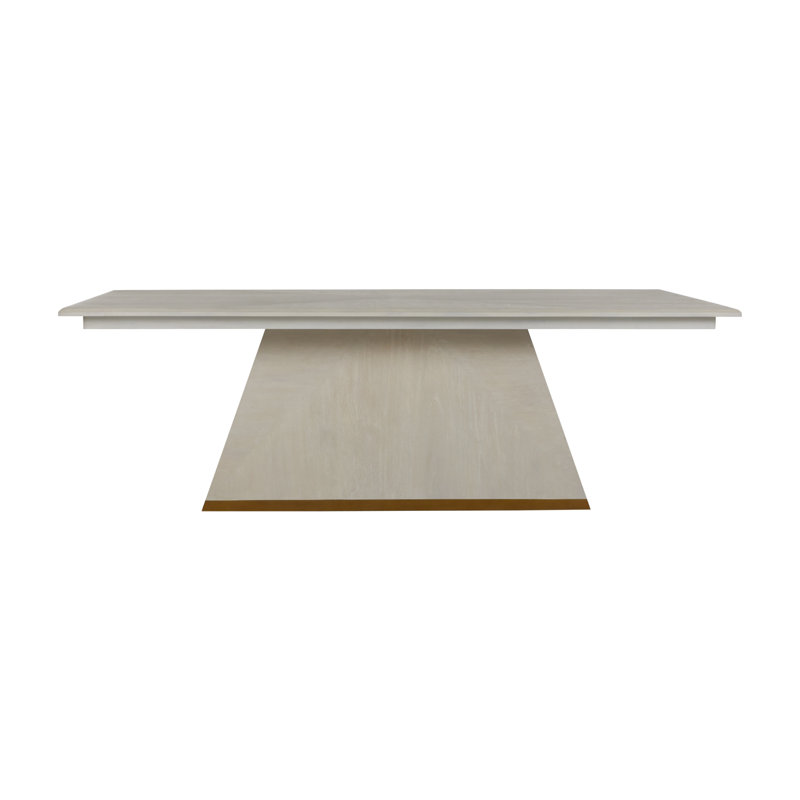 Cerused White and Gold Mahogany Dining Table