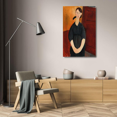 «Portrait of Paulette Jourdain» par Amedeo Modigliani, reproduction d'art sur toile tendue avec châssis