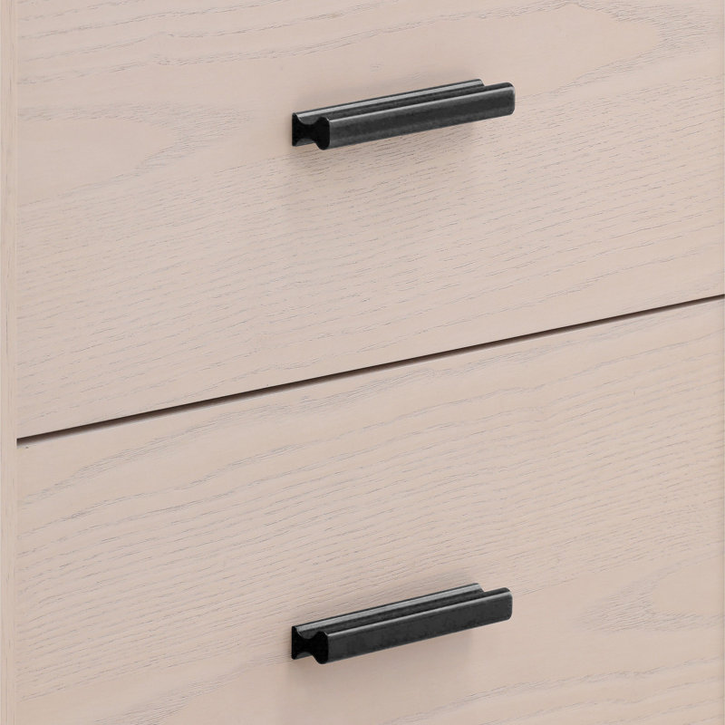 Portland 2-Drawer Rubberwood Nightstand. Bleach Natural