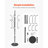 Coat Rack Freestanding, Coats Tree Stand with Stable Marble Base & 6 Hooks, Free Standing Hall Coat Rack for Entryway, Bedroom, Office, Living Room, Modern Clothes Hanger for Coats, Hats, Bags