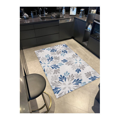 Stuck Leaf Toned Multicolor Woven Base Washable Rug