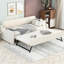 Lit de jour simple avec couchette et fonction de chargement - Fonctionnalité beige subtile et amovible