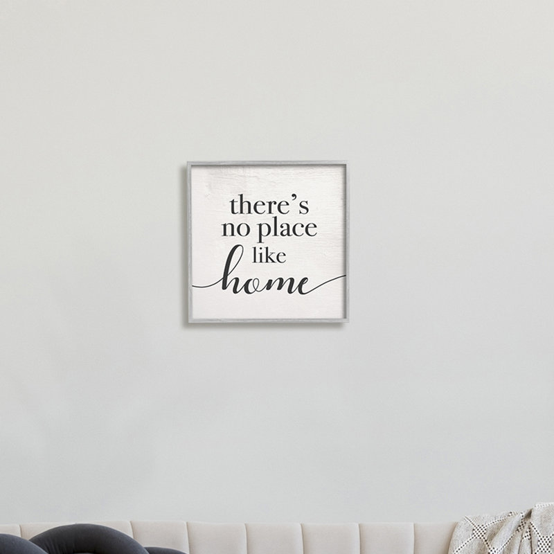 No Place Like Home, rustique, H 24 po x l 24 po x P 1,5 po, Estampe numérique Farmhouse