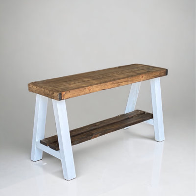 Banc de rangement en bois massif Minoo