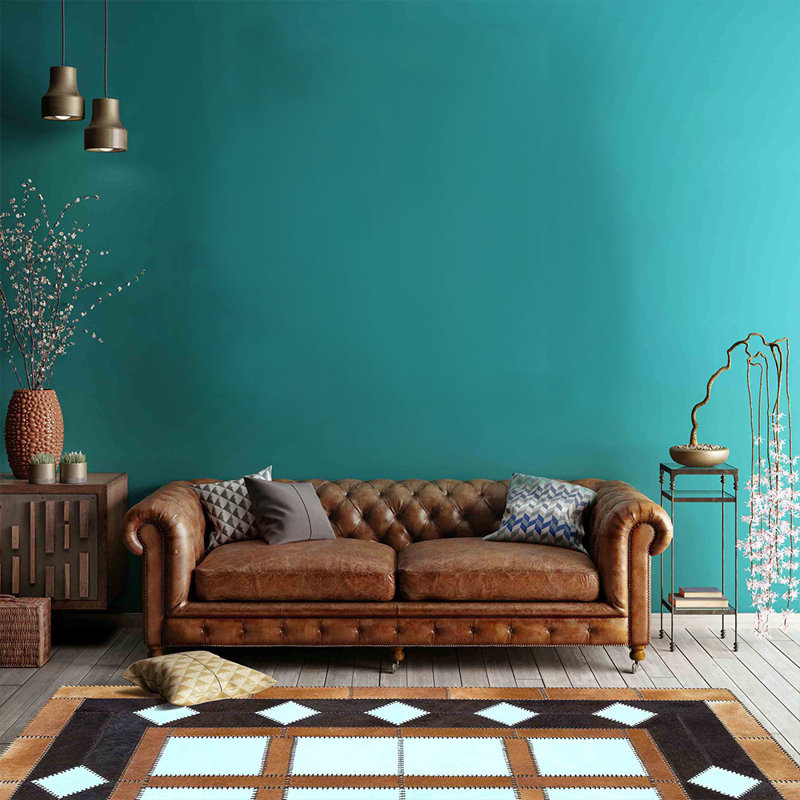 Tapis brun en cuir nouvel âge 3 po x 4 po Window